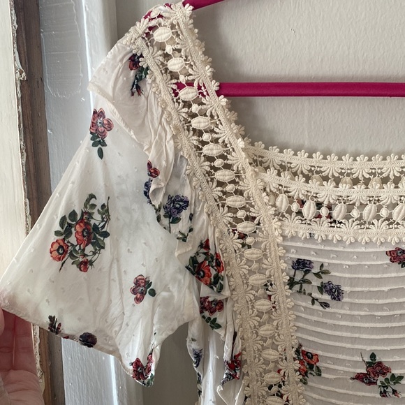 anthropologie eri + ali floral romantic top! - Picture 4 of 9